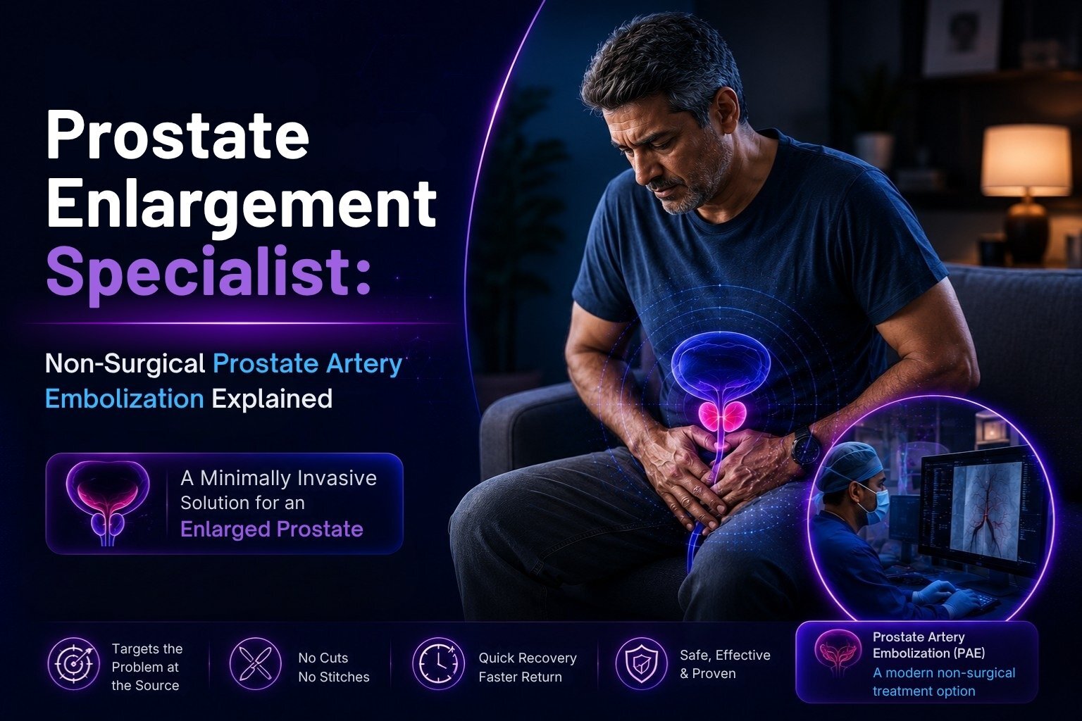 Prostate Enlargement Specialist: Non-Surgical Prostate Artery Embolization Explained