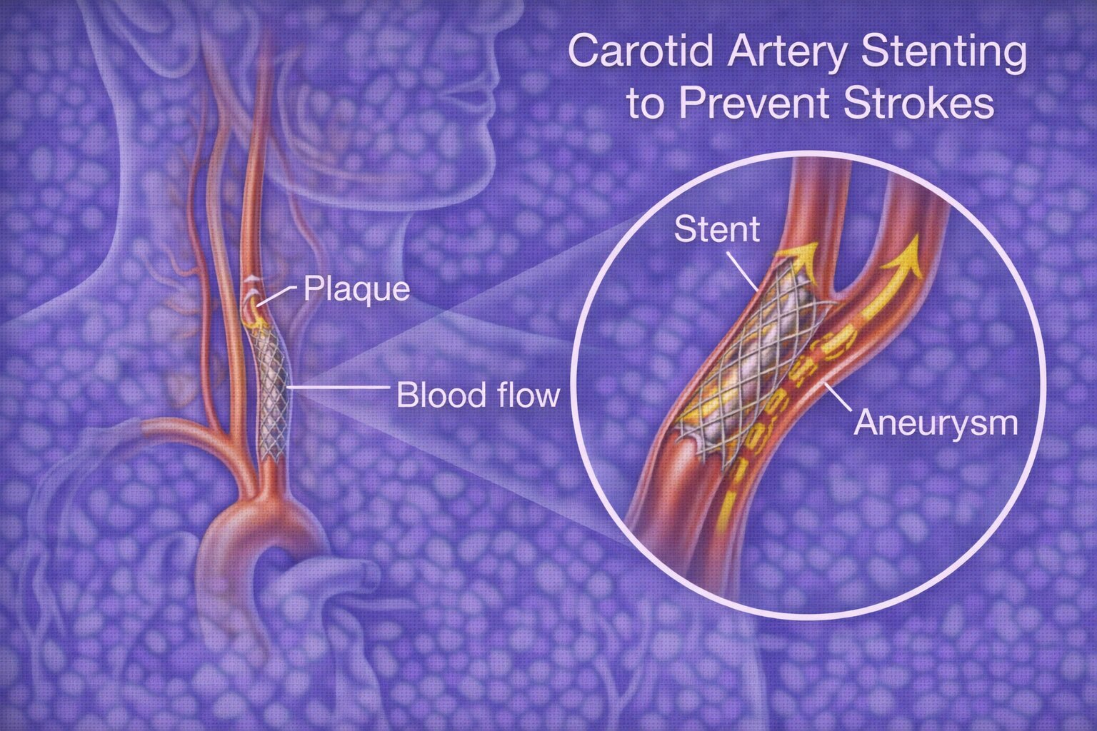Carotid artery stenting to prevent strokes
