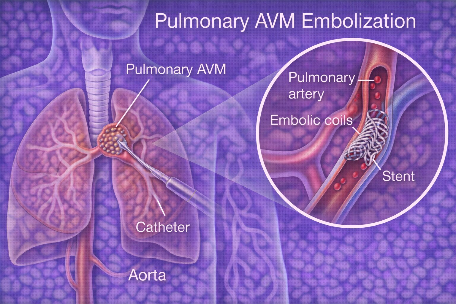 Pulmonary AVM embolization