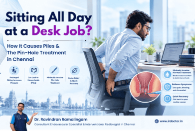 Sitting all day at a desk job and pin-hole treatment for piles in Chennai